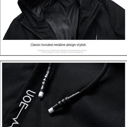 Men's Casual Hoodie Long Sleeve Hooded full zip jacket