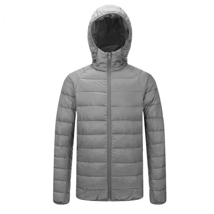 Men's Puffer Jacket with Hood Lightweight Windproof Water-Resistant Winter Down Jacket