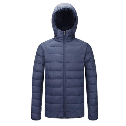 Men's Puffer Jacket with Hood Lightweight Windproof Water-Resistant Winter Down Jacket