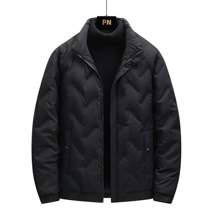 Men Puffer Jacket Winter Coats Long Sleeve Zip Up Down Jackets