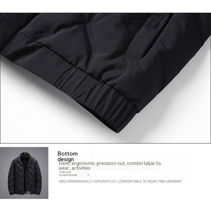 Men Puffer Jacket Winter Coats Long Sleeve Zip Up Down Jackets