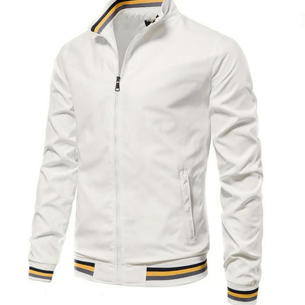 Men's Lightweight Jacket Casual Spring and Autumn Season Windbreaker Zipper Jacket with Pockets