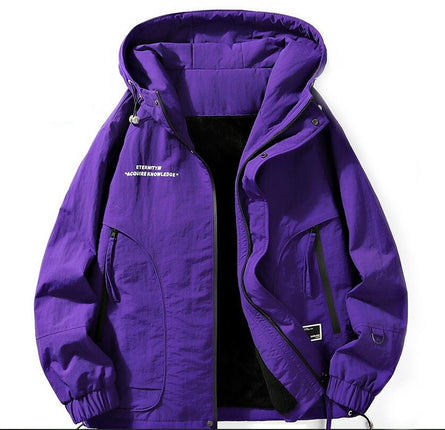 Men's Winter Jacket Waterproof Snow Coats Fleece Lining Jacket Warm with Hooded