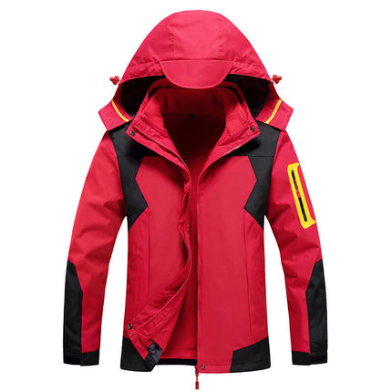 Men's 3 in 1 Winter Ski Jacket Warm Fleece Liner Jacket Waterproof Snow Coat & Hood