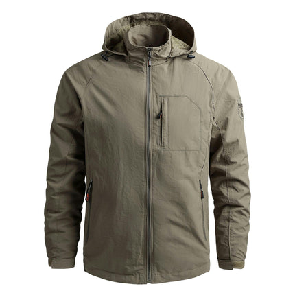 Men's Jacket Waterproof Windbreaker Hood Lightweight Jacket