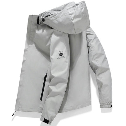 Men's Softshell Jacket With Removable Hood,  Water Repellent Outdoor Coat