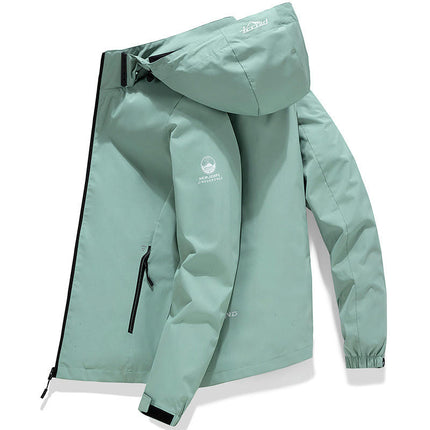 Men's Softshell Jacket With Removable Hood,  Water Repellent Outdoor Coat