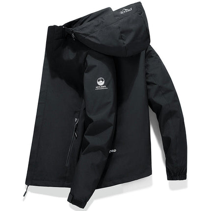 Men's Softshell Jacket With Removable Hood,  Water Repellent Outdoor Coat