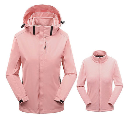 Men's Women's Ski Jacket 3 in 1 Waterproof Winter Jacket Warm Snow Jacket Hooded Windproof Coat