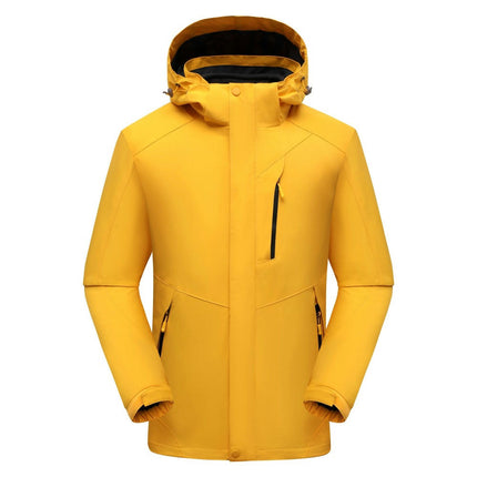 Men's Women's 3 in 1 Winter Ski Jacket Warm Fleece Liner Jacket Waterproof Snow Coat & Hood