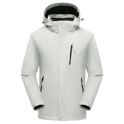 Men's Women's 3 in 1 Winter Ski Jacket Warm Fleece Liner Jacket Waterproof Snow Coat & Hood