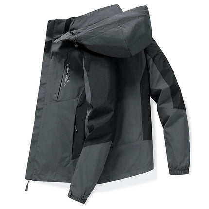 Men's Lightweight Hooded Windproof Jacket Waterproof Sports Jacket