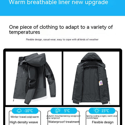 Men's Lightweight Hooded Windproof Jacket Waterproof Sports Jacket