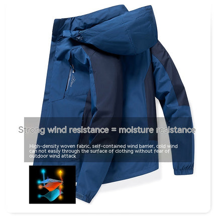 Men's Lightweight Hooded Windproof Jacket Waterproof Sports Jacket