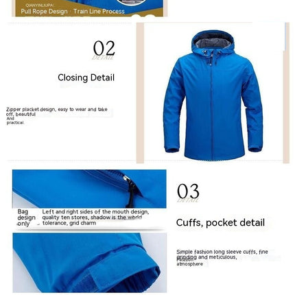 Men's Lightweight Softshell Jacket Hooded Water Resistant Coats