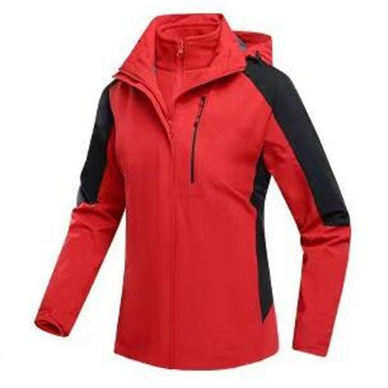 Men's Women's 3 in 1 Winter Ski Jacket Warm Fleece Liner Jacket Snow Coat with Hood