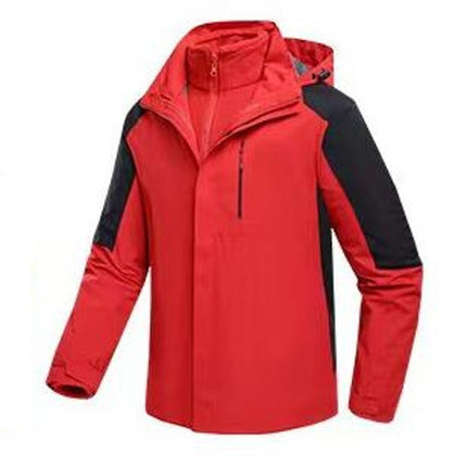 Men's Women's 3 in 1 Winter Ski Jacket Warm Fleece Liner Jacket Snow Coat with Hood