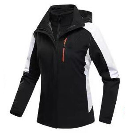 Men's Women's 3 in 1 Winter Ski Jacket Warm Fleece Liner Jacket Snow Coat with Hood