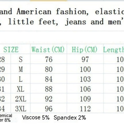 Men's Ripped Jeans Slim Fit Skinny Stretch Jeans Pants