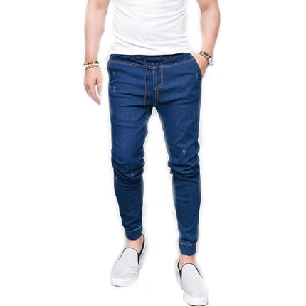 Men's Jeans Skinny Stretch Premium High Rise Jeans Elastic Waist