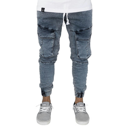 Men's Elastic Waist Jeans Slim Fit Skinny Stretch Jeans Pants