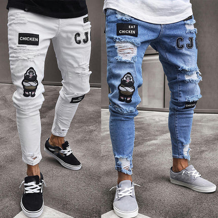 Skinny Jeans for Men Stretch Slim Fit Ripped Distressed