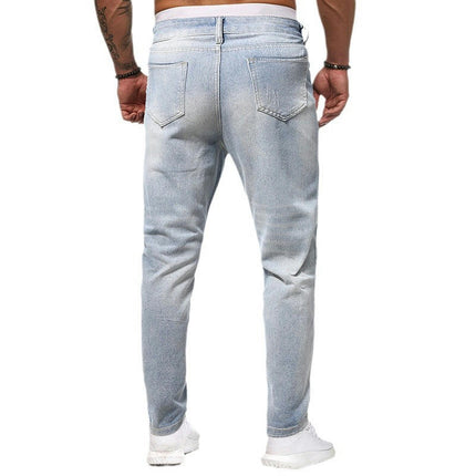 Men's Skinny Jeans Stretch Tapered Leg Denim Pants for Men