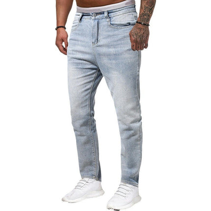 Men's Skinny Jeans Stretch Tapered Leg Denim Pants for Men