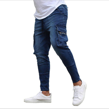 Men's Slim Fit Stretch Jeans Skinny Jeans for Men, Comfort Flex Waist Cargo Denim Pants