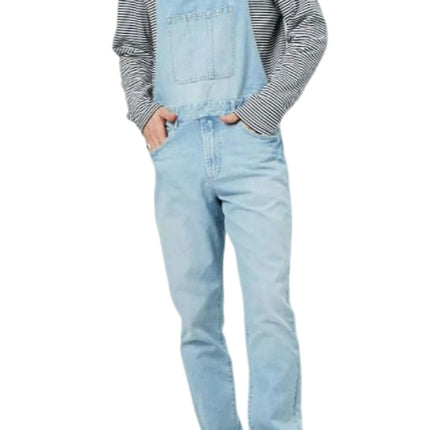 Men's Denim Overalls Dungarees Jeans Jumpsuits with Adjustable Straps and Pocket