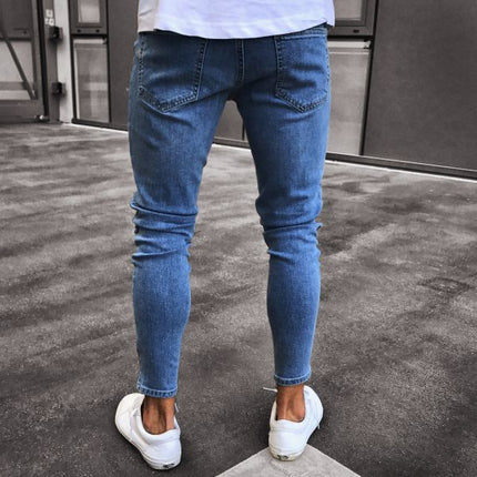 Men's Skinny Ripped Jeans Stretchy Slim Fit Jeans Pants