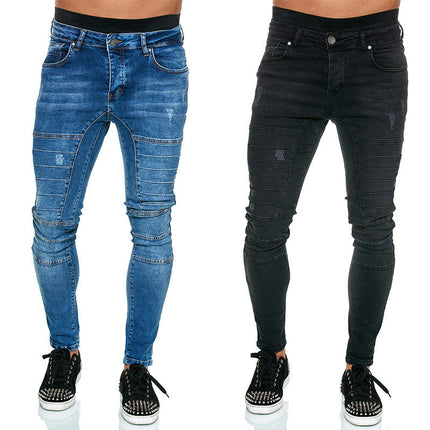 Men's Skinny Ripped Jeans Slim Fit Stretch Jeans Pants