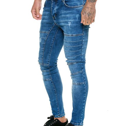 Men's Skinny Ripped Jeans Slim Fit Stretch Jeans Pants