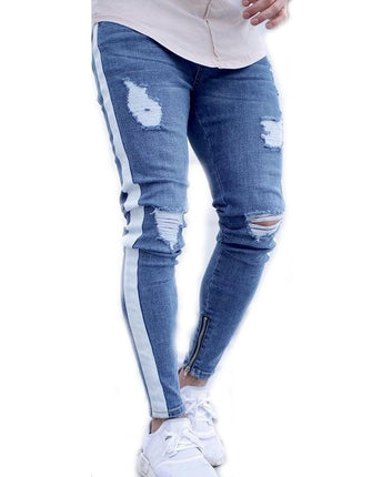 Men's Slim Fit Ripped Stretch Skinny Jeans for Men, Tapered Leg Fashion Pants