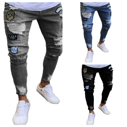 Men's Slim Fit Jeans Skinny Stretch Denim Pants for Men Tapered Leg