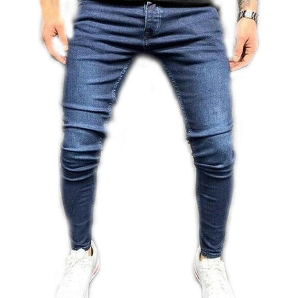 Men's Slim Fit Jeans Skinny Stretch Denim Pants for Men Tapered Leg 1