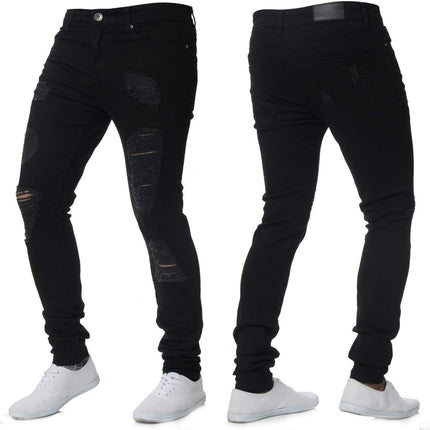 Men's Slim Fit Jeans Skinny Stretch Denim Pants for Men Tapered Leg 1