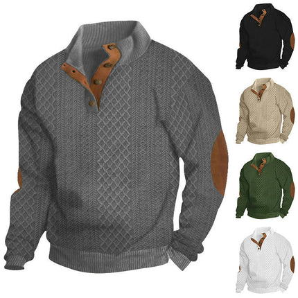 Men Casual Knit Pullover Sweatshirt Slim Fit Thermal Fashion Sweater