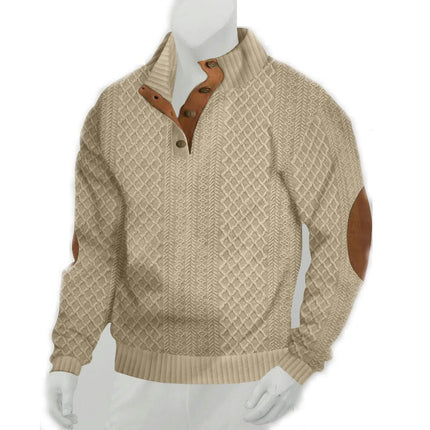 Men Casual Knit Pullover Sweatshirt Slim Fit Thermal Fashion Sweater