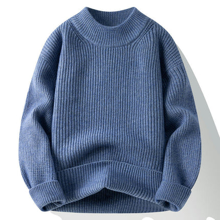 Men's Sweater Winter Knit Crew Neck Sweater Long Sleeve Soft Warm Knit Pullover