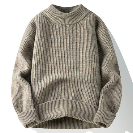 Men's Sweater Winter Knit Crew Neck Sweater Long Sleeve Soft Warm Knit Pullover