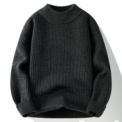 Men's Sweater Winter Knit Crew Neck Sweater Long Sleeve Soft Warm Knit Pullover