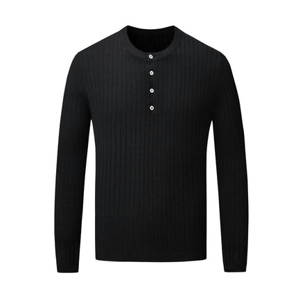 Men's Ribbed Henley Shirt Slim Fit Muscle Shirt Fitted Cotton Short&Long Sleeve Casual T-Shirt