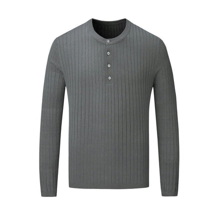 Men's Ribbed Henley Shirt Slim Fit Muscle Shirt Fitted Cotton Short&Long Sleeve Casual T-Shirt