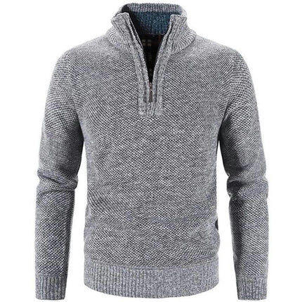 Men's Sweater Quarter Zip Pullover,  Slim Men's Clothing, Business Casual Long Sleeve Turtleneck Sweater