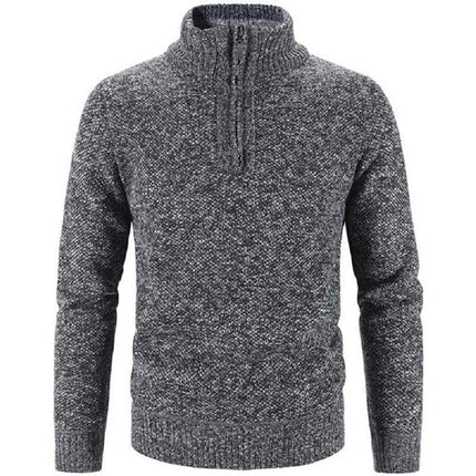 Men's Sweater Quarter Zip Pullover,  Slim Men's Clothing, Business Casual Long Sleeve Turtleneck Sweater