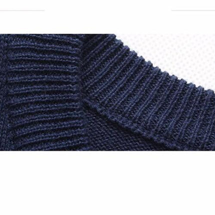 Winter Sweater for Men Casual Crew Neck Sweater Long Sleeve Knitted Jumpers Warm Ribbed Knitwear