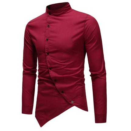 Men's Design Slim Fit Long Sleeve Button Up Dress Shirts