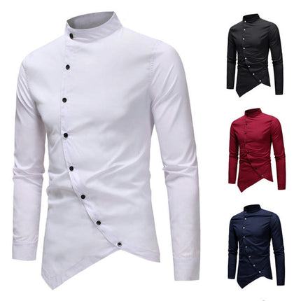 Men's Design Slim Fit Long Sleeve Button Up Dress Shirts