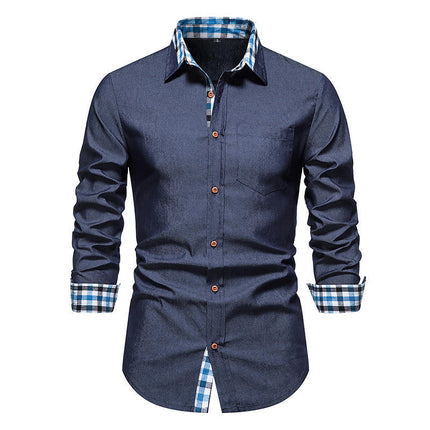 Men's Business Dress Shirt Long Sleeve Regular Fit Fashion Shirt Casual Button Down Shirt